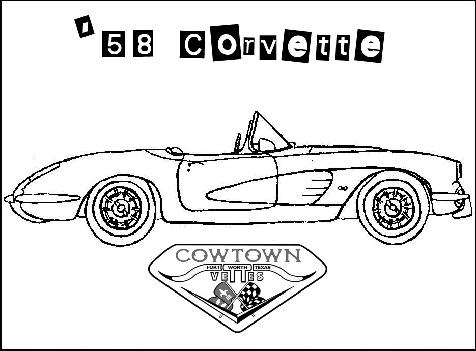 Cowtown Vettes KIDS COLORING BOOK PAGES
